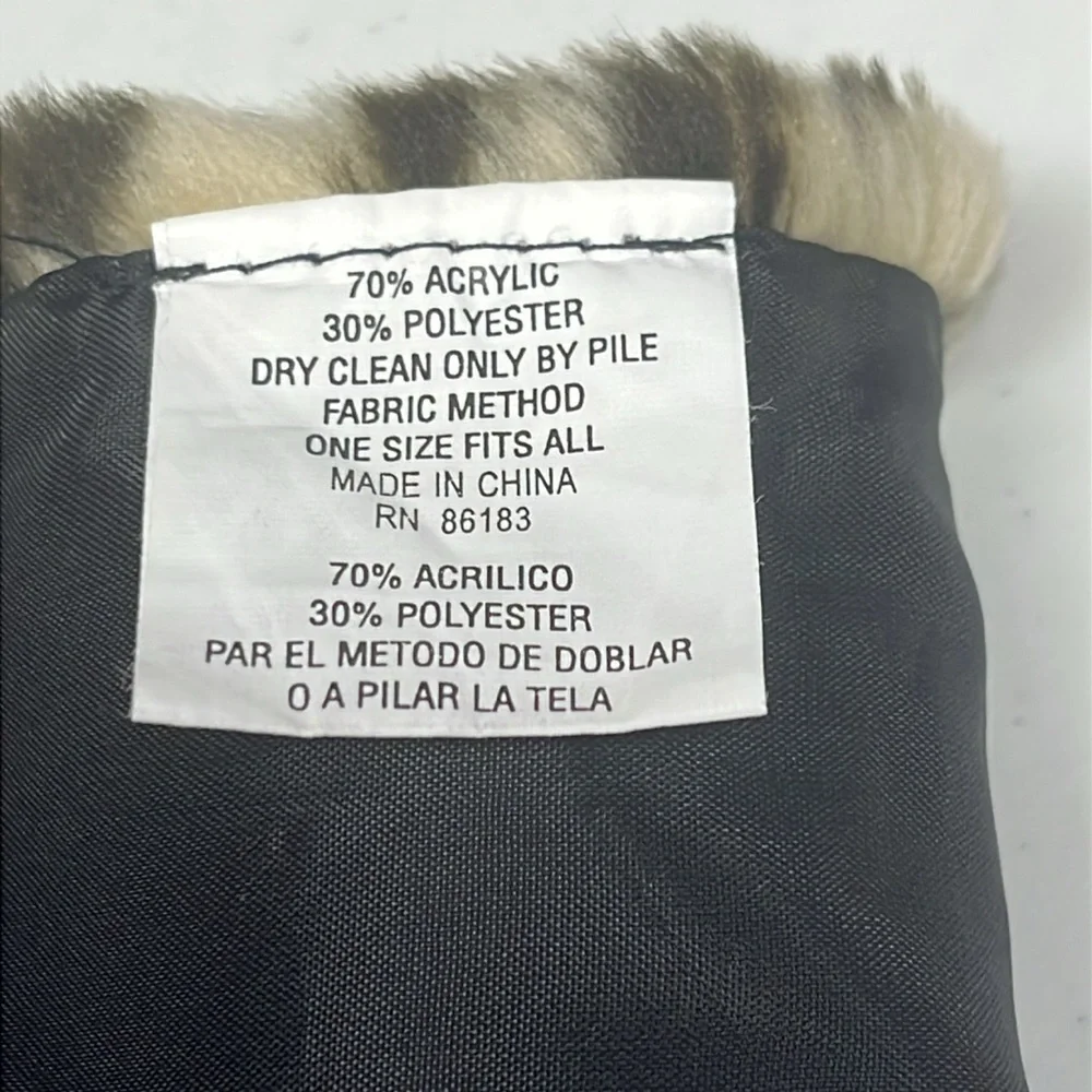 Faux Fur  Scarf Animal Print
